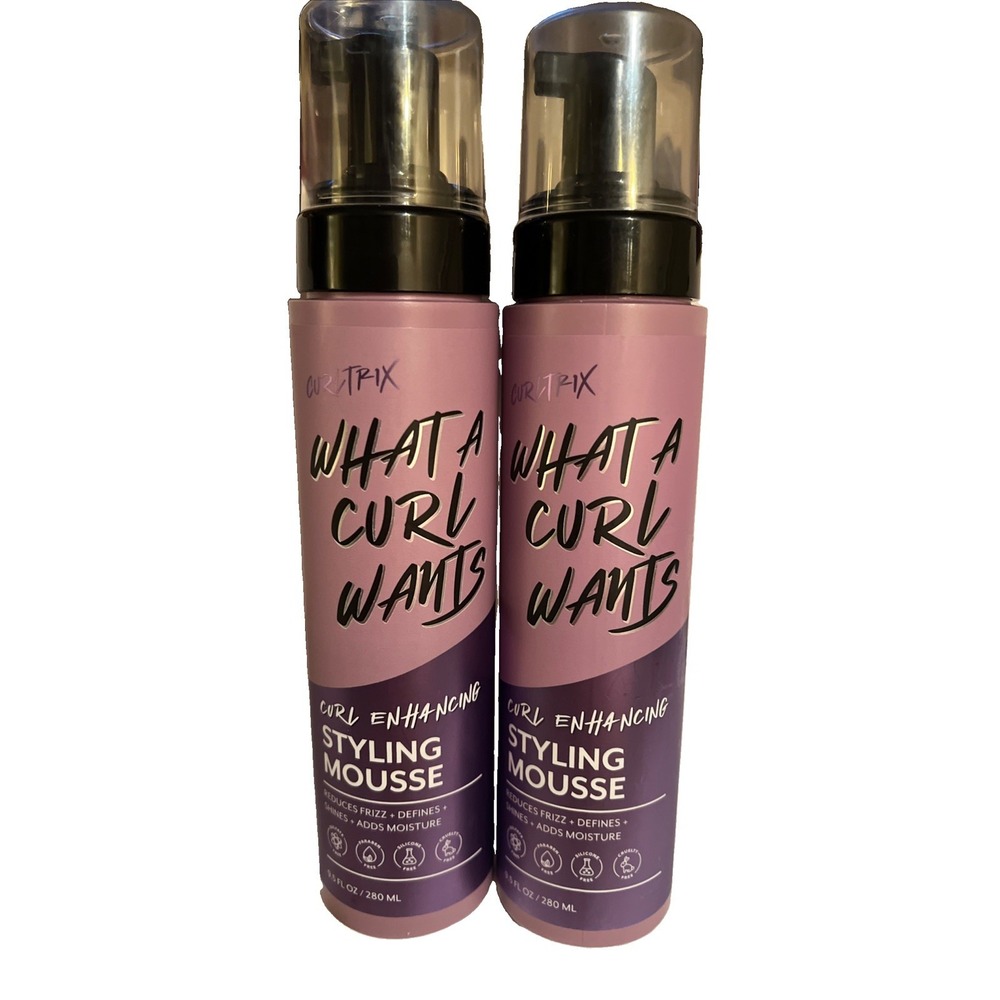 2 CURLTRIX What A Curl Wants Curl Enhancing Styling Mousse 9.5oz Ea Discontinued